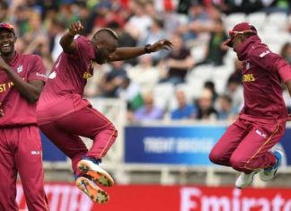 West Indies thrash Pakistan by seven wickets in Cricket World Cup.