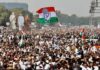काँग्रेसची मुंबईत संविधान बाचावची मोठी रॅली