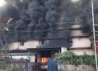 अंबरनाथमध्ये बिस्कीट कंपनीला भीषण आग