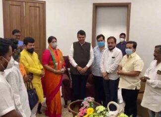 मातोश्रीच्या अंगणात तृप्ती सावंत यांचा भाजप मध्ये प्रवेश