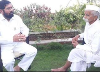 संभाजी भिडे गुरुजी यांनी शिवसेनेचे नेते व नगरविकास मंत्री एकनाथ शिंदे यांची घेतली भेट