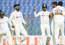 IND vs Ban Test match: पहिली कसोटी मॅच जिंकून भारताची बांगलादेश विरुद्ध १-० ने आघाडी