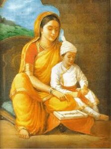 Chatrapati Shivaji Maharaj with mother Jijabai 